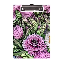 Sumptuous Watercolor Flowers A5 Acrylic Clipboard by GardenOfOphir