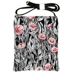 Luxurious Watercolor Flowers Shoulder Sling Bag by GardenOfOphir