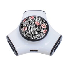 Luxurious Watercolor Flowers 3-port Usb Hub by GardenOfOphir