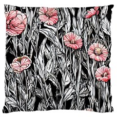 Luxurious Watercolor Flowers Large Cushion Case (one Side) by GardenOfOphir