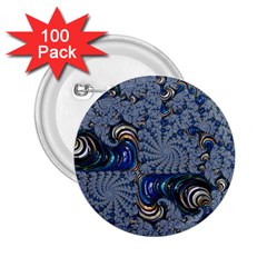 Fractal Background Pattern Texture Abstract Design Pattern 2 25  Buttons (100 Pack)  by Ravend