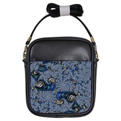 Fractal Background Pattern Texture Abstract Design Pattern Girls Sling Bag by Ravend