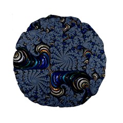 Fractal Background Pattern Texture Abstract Design Pattern Standard 15  Premium Round Cushions by Ravend