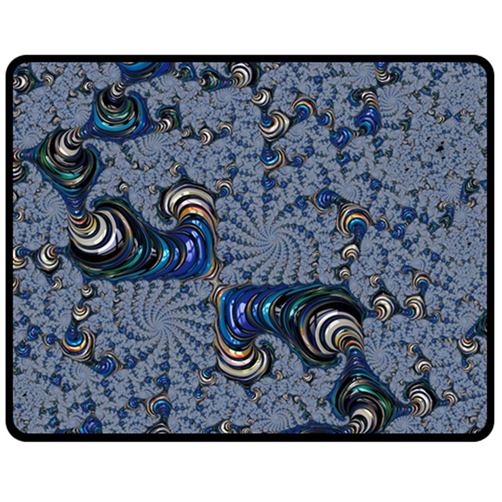 Fractal Background Pattern Texture Abstract Design Pattern Fleece Blanket (Medium)