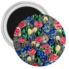 Exquisite Watercolor Flowers 3  Magnets