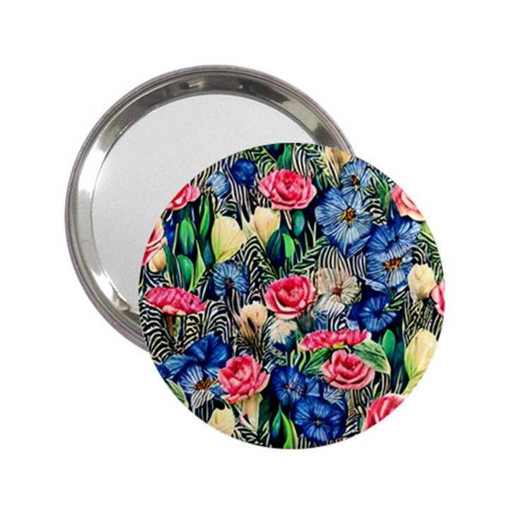 Exquisite Watercolor Flowers 2.25  Handbag Mirrors