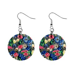 Exquisite Watercolor Flowers Mini Button Earrings