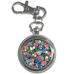 Exquisite Watercolor Flowers Key Chain Watches