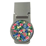 Exquisite Watercolor Flowers Money Clips (Round)  Front