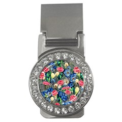 Exquisite Watercolor Flowers Money Clips (CZ) 