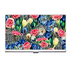 Exquisite Watercolor Flowers Business Card Holder