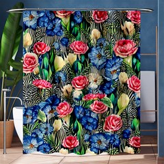 Exquisite Watercolor Flowers Shower Curtain 60  x 72  (Medium) 