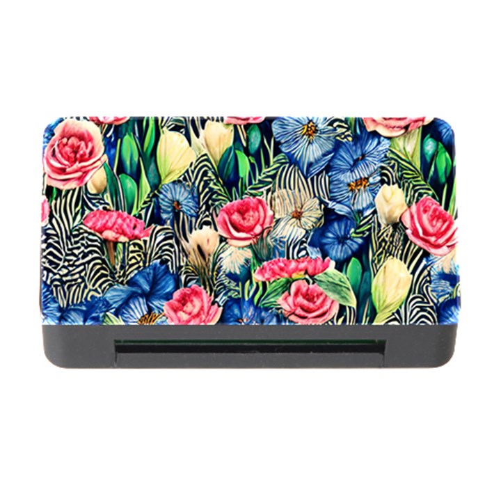 Exquisite Watercolor Flowers Memory Card Reader with CF