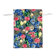 Exquisite Watercolor Flowers Lightweight Drawstring Pouch (S)