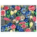 Exquisite Watercolor Flowers Premium Plush Fleece Blanket (Extra Small) 40 x30  Blanket Front