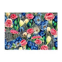 Exquisite Watercolor Flowers Crystal Sticker (A4)