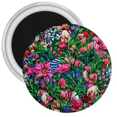 Dazzling Watercolor Flowers 3  Magnets by GardenOfOphir