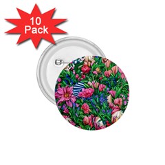 Dazzling Watercolor Flowers 1 75  Buttons (10 Pack) by GardenOfOphir