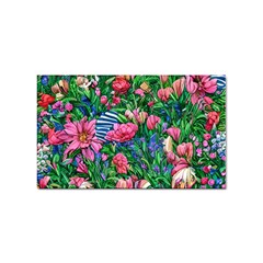 Dazzling Watercolor Flowers Sticker Rectangular (10 Pack) by GardenOfOphir