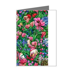 Dazzling Watercolor Flowers Mini Greeting Card by GardenOfOphir