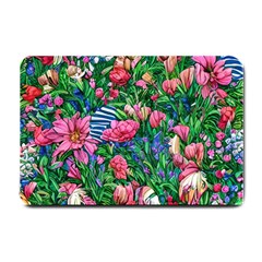 Dazzling Watercolor Flowers Small Doormat by GardenOfOphir