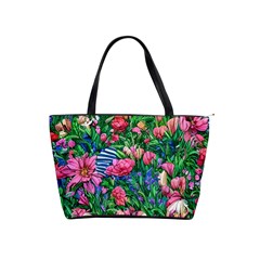 Dazzling Watercolor Flowers Classic Shoulder Handbag by GardenOfOphir