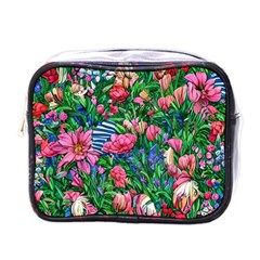 Dazzling Watercolor Flowers Mini Toiletries Bag (one Side) by GardenOfOphir