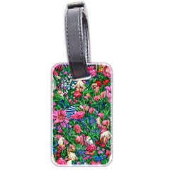 Dazzling Watercolor Flowers Luggage Tag (two Sides) by GardenOfOphir