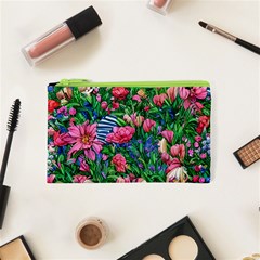 Dazzling Watercolor Flowers Cosmetic Bag (xs) by GardenOfOphir