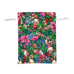 Dazzling Watercolor Flowers Lightweight Drawstring Pouch (m) by GardenOfOphir