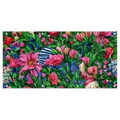 Dazzling Watercolor Flowers Banner And Sign 8  X 4  by GardenOfOphir