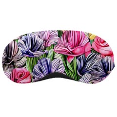 Majestic Watercolor Flowers Sleeping Mask by GardenOfOphir