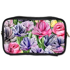 Majestic Watercolor Flowers Toiletries Bag (two Sides) by GardenOfOphir