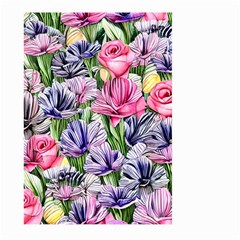 Majestic Watercolor Flowers Large Garden Flag (two Sides) by GardenOfOphir