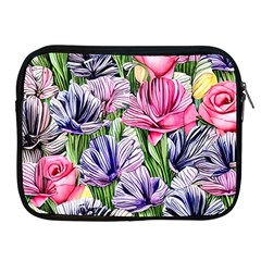 Majestic Watercolor Flowers Apple Ipad 2/3/4 Zipper Cases by GardenOfOphir