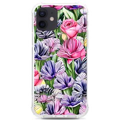 Majestic Watercolor Flowers Iphone 12/12 Pro Tpu Uv Print Case by GardenOfOphir