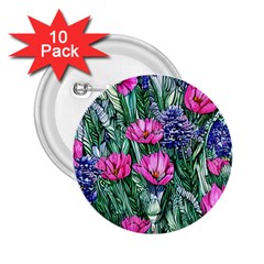 Cherished Watercolor Flowers 2 25  Buttons (10 Pack)  by GardenOfOphir