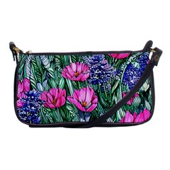 Cherished Watercolor Flowers Shoulder Clutch Bag by GardenOfOphir