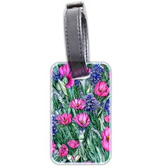 Cherished Watercolor Flowers Luggage Tag (two Sides) by GardenOfOphir