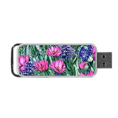 Cherished Watercolor Flowers Portable Usb Flash (one Side) by GardenOfOphir