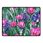 Cherished Watercolor Flowers Fleece Blanket (Small) 45 x34  Blanket Front