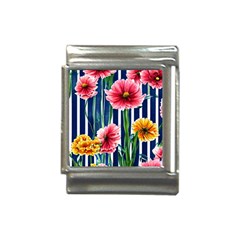 Charming And Cheerful Watercolor Flowers Italian Charm (13mm)