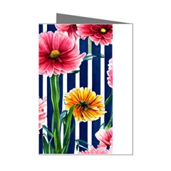 Charming And Cheerful Watercolor Flowers Mini Greeting Cards (Pkg of 8)