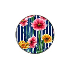 Charming And Cheerful Watercolor Flowers Hat Clip Ball Marker