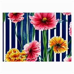 Charming And Cheerful Watercolor Flowers Large Glasses Cloth