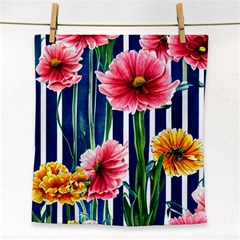 Charming And Cheerful Watercolor Flowers Face Towel