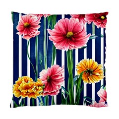 Charming And Cheerful Watercolor Flowers Standard Cushion Case (Two Sides)