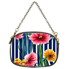 Charming And Cheerful Watercolor Flowers Chain Purse (Two Sides)