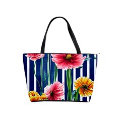 Charming And Cheerful Watercolor Flowers Classic Shoulder Handbag