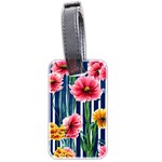 Charming And Cheerful Watercolor Flowers Luggage Tag (two sides) Front